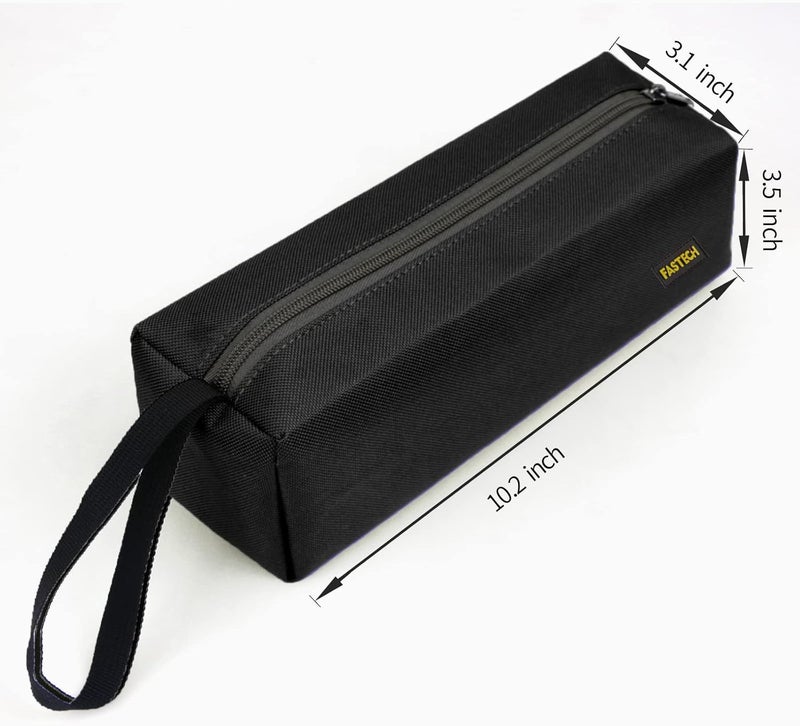 FSATECH 1-Pack Zipper Utility Tool Bag, Small Zipper Bags/Multi-Purpose Tool Pouch Tote Bags Storage Organizer for Screwdrivers, Pliers, Nut Drivers Gifts to Men/Women. (Black) - Image 2